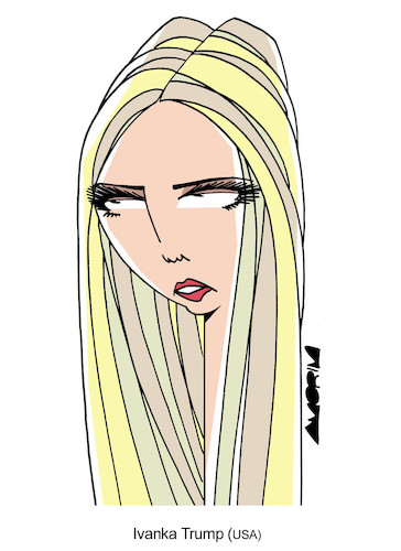 Cartoon: Ivanka Trump (medium) by Amorim tagged ivanka,trump,usa