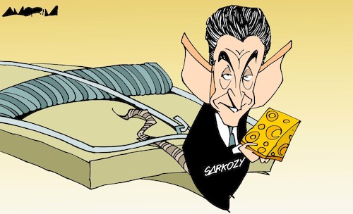 Cartoon: Mousetrap (medium) by Amorim tagged sarkozy,corruption,france