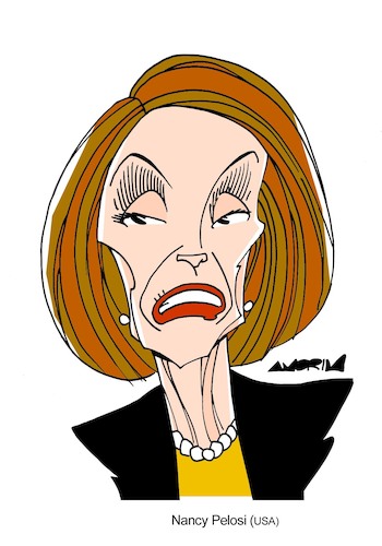 Cartoon: Nacy Pelosi (medium) by Amorim tagged nacy,pelosi