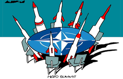 Cartoon: NATO summit (medium) by Amorim tagged nato,israel,russia,iran,nato,israel,russia,iran