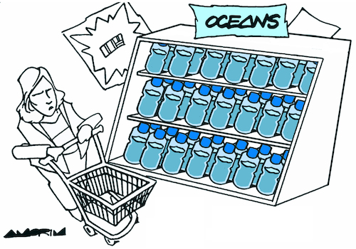 Cartoon: Oceans (medium) by Amorim tagged pollution,climatechanges,oceans