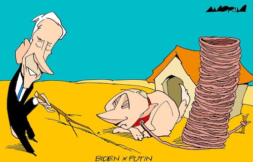 Cartoon: Off limits (medium) by Amorim tagged putin,biden,ukraine