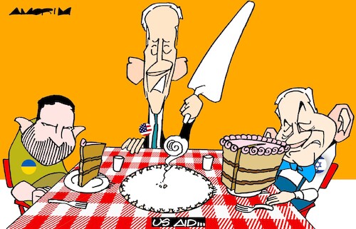 Piece of cake... By Amorim | Politics Cartoon | TOONPOOL