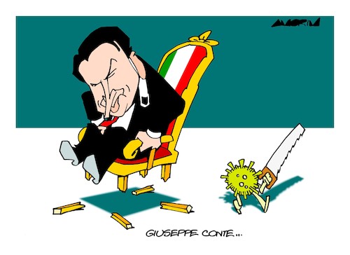Cartoon: Resigned (medium) by Amorim tagged resigned,giuseppe,conte,italia