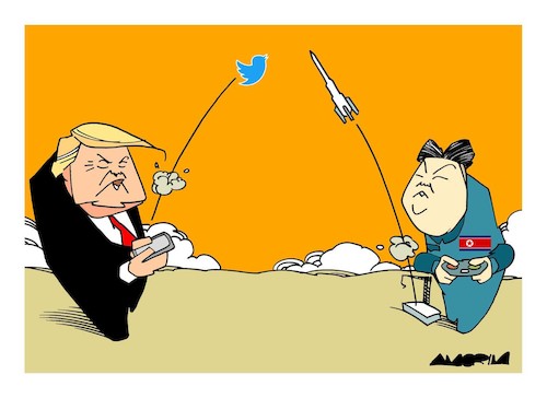 Image result for trump korea cartoons