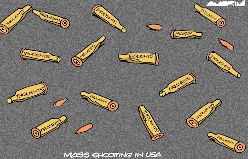 Cartoon: US Gun Control (medium) by Amorim tagged massshooting,guncontrol,thesecondamendment,usa,massshooting,guncontrol,thesecondamendment,usa