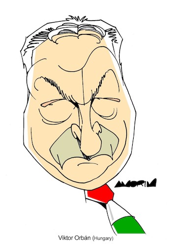 Cartoon: Viktor Orban (medium) by Amorim tagged viktor,orban,hungary