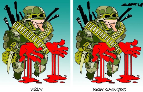 Cartoon: War crimes (medium) by Amorim tagged ukraine,russia,war