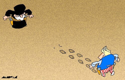 Cartoon: Western (medium) by Amorim tagged trump,iran,ultimatum,trump,iran,ultimatum