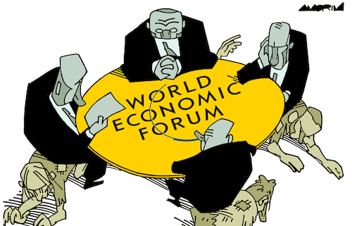 World Economic Forum By Amorim | Politics Cartoon | TOONPOOL
