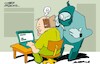 Cartoon: Cyberattacks (small) by Amorim tagged cyberattack,cybersecurity,digital,terrorism