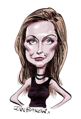 Cartoon: Catherine Schell (medium) by Ian Baker tagged catherine,schell,caricature,ian,baker,cartoon,60s,70s,actor,actress,sci,fi,james,bond,beauty,beautiful,girl,spave,1999