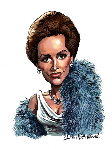 Cartoon: Fiona Volpe (medium) by Ian Baker tagged fiona,volpe,james,bond,007,girl,spy,sixties,thunderball,caricature