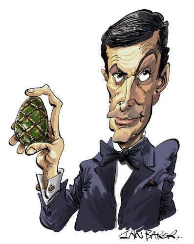 Cartoon: Kamal Khan (medium) by Ian Baker tagged kamal,khan,louis,jordan,james,bond,007,villain,film,caricature,octopussy,faberge,egg,india,spies,espionage,baddie