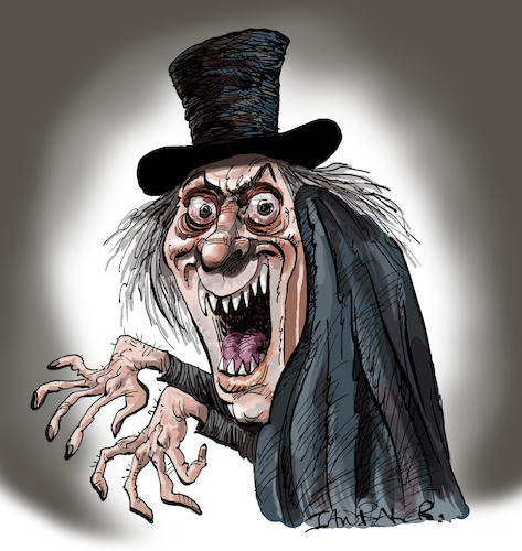 Cartoon: London After Midnight (medium) by Ian Baker tagged london,after,midnight,lon,chaney,horror,mystery,ian,baker,cartoon,caricature,parody,gag,evil,tod,browning,universal