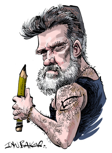 Cartoon: Lucido (medium) by Ian Baker tagged lucido,lucido5,lucian,romania,cartoonist,caricatures,pencil,tattoo,toonpool