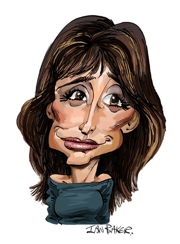 Cartoon: Penelope Cruz (medium) by Ian Baker tagged actress,penelope,cruz,films,star,ian,baker,caricature,cartoon,beauty,hollywood,mexico,tom,cruise,tv