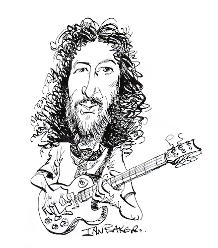 Cartoon: Peter Green (medium) by Ian Baker tagged peter,green,fleetwood,mac,music,guitar,sixties,blues,guitarist,ian,baker,caricature,cartoon,famous,john,mayall