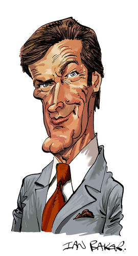 Cartoon: Roger Moore (medium) by Ian Baker tagged 007,james,bond,roger,moore,caricature,spies,spy,film,movie,seventies