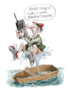 Cartoon: Bidet! Bidet! (small) by Ian Baker tagged bidet,mayday,holiday,panic,fishing,boat,leak,water,radio,cb,emergency,ian,baker,cartoon,caricature,parody,spoof,satire,sea