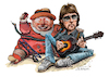 Cartoon: Gerry Rafferty (small) by Ian Baker tagged gerry,rafferty,singer,songs,songwriter,musician,guitar,scotland,album,cd,70s,80s,90s,ian,baker,cartoon,caricature,illustration,parody,satire,humour,snakes,and,ladders,street,scottish,boy,scout,royal,mile,night,owl,city