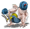 Cartoon: Golds Gym (small) by Ian Baker tagged golds,gym,exercise,health,weights,weight,lifting,ian,baker,cartoon,caricature,gag,comic,parody,satire