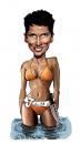 Cartoon: Halle Berry (small) by Ian Baker tagged halle,berry,jinx,bond,girl,spy,bikini,sexy