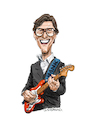 Cartoon: Hank Marvin (small) by Ian Baker tagged hank,marvin,caricature,cartoon,ian,baker,the,shadows,sixties,cliff,richard,music,musician,guitar,fender