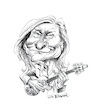 Cartoon: Joe Walsh (small) by Ian Baker tagged joe,walsh,eagles,singer,song,writer,guitar,guitarist,musician,70s,80s,90s,james,gang,band,group,ian,baker,cartoon,caricature,illustration,drawing,satire,spoof,parody