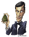 Cartoon: Kamal Khan (small) by Ian Baker tagged kamal,khan,louis,jordan,james,bond,007,villain,film,caricature,octopussy,faberge,egg,india,spies,espionage,baddie