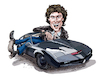 Cartoon: Knight Rider (small) by Ian Baker tagged knight,rider,david,hasselhoff,edward,mulhare,rebecca,holden,patricia,mcpherson,bonnie,april,devon,miles,michael,kitt,industries,car,ian,baker,cartoon,caricature,spoof,parody