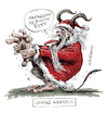 Cartoon: Krampus (small) by Ian Baker tagged krampus,christmas,father,santa,claus,evil,monster,horror,film,festive,yule,creature,ian,baker,cartoon,caricature,foot,cramp,pain