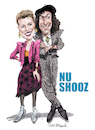 Cartoon: Nu Shooz (small) by Ian Baker tagged nu,shooz,john,smith,valerie,day,america,80s,usa,music,pop,rock,new,wave,cant,wait,point,of,no,return,ian,baker,cartoon,caricature,spoof,parody,satire,illustration,poolside,album,singles,fashion