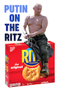 Cartoon: Putin on the Ritz (small) by Ian Baker tagged vladimir,putin,russia,ukraine,war,dictator,president,ritz,crackers,ian,baker,cartoon,caricature,satire,spoof,gag