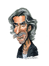 Cartoon: Sam Elliott (small) by Ian Baker tagged sam,elliott,roadhouse,actor,action,eighties,fight,moustache,ian,baker,cartoon,caricature,wade,garrett