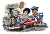 Cartoon: Starsky and Hutch (small) by Ian Baker tagged starsky,and,butch,ian,baker,caricature,cartoon,tv,film,actors,seventies,70s,cops,paul,michael,glaser,david,soul,antonio,fargas,los,angeles,america,artwork,celebrity,action,police