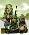 Cartoon: The Devils Rejects (small) by Ian Baker tagged devils rejects rob zombie sid haig horror film sheri moon caricature