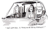 Cartoon: Twitter (small) by Ian Baker tagged twitter,follow,followed,car,couple,drive,social,networking,new,media,internet,ian,baker,cartoon,gag,road,facebook