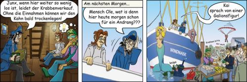 Cartoon: Galionsfigur (medium) by florianolgi tagged krabbenjunx,ole,hering,kai,matjes,käptn,olgi,florian,metzner,windnase,krabben,fischer,akkordeon,taucher,galionsfigur,meerjungfrau,nixe,meermaid,fallschirmspringer,fotografieren