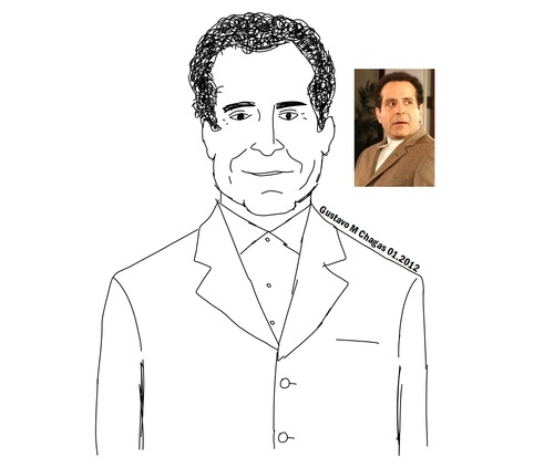 Cartoon: Adrian Monk (medium) by gustavomchagas tagged adrian,shalhoub,tony,monk