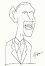 Cartoon: Barack Obama (small) by gustavomchagas tagged barack obama president usa