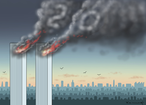 Cartoon: 20 JAHRESTAG (medium) by marian kamensky tagged 20,jahrestag,wtc,new,york,al,quaida,20,jahrestag,wtc,new,york,al,quaida