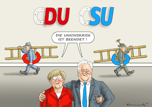 Cartoon: ABSCHAFFUNG DES CHRISTENTUMS (medium) by marian kamensky tagged merkel,seehofer,unionskrise,csu,cdu,flüchtlinge,merkel,seehofer,unionskrise,csu,cdu,flüchtlinge