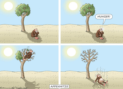 Cartoon: AFFENHITZE (medium) by marian kamensky tagged affenhitze,hitzewelle,klimawandel,affenhitze,hitzewelle,klimawandel