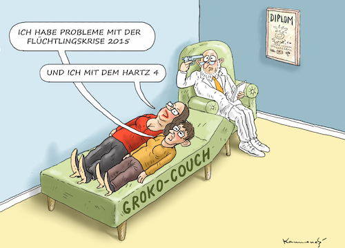 AKK UND NAHLES AUF DER G-COUCH