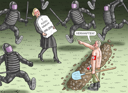 Cartoon: ALEXEJ NAWALNY (medium) by marian kamensky tagged alexej,nawalny,alexej,nawalny