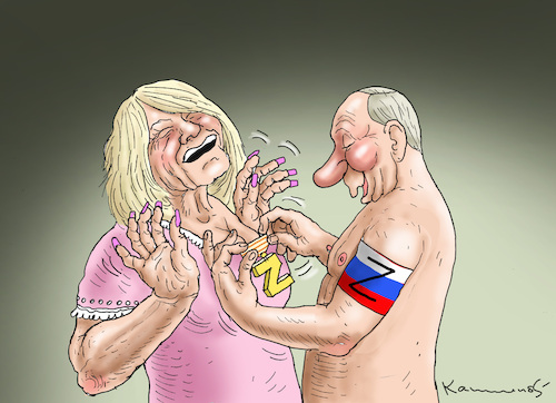 Cartoon: ALICE SCHWARZER WIRD AUSGEZEICHN (medium) by marian kamensky tagged putins,bescherung,ukraine,provokation,swift,nato,osterweiterung,putins,bescherung,ukraine,provokation,swift,nato,osterweiterung