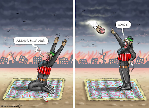 Cartoon: ALLAH HILFT HAMAS (medium) by marian kamensky tagged kairo,gipfel,für,den,frieden,ohne,israel,hamas,terror,kairo,gipfel,für,den,frieden,ohne,israel,hamas,terror