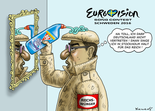 Cartoon: ALTER SCHWEDE XAVIER NAIDOO (medium) by marian kamensky tagged alter,schwede,xavier,naidoo,esc,schweden,alter,schwede,xavier,naidoo,esc,schweden