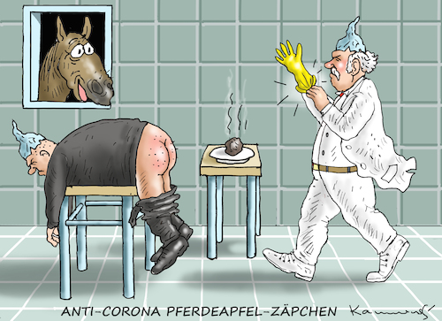 Cartoon: ALTERNATIVE ALUHUTMEDIZIN (medium) by marian kamensky tagged curevac,testzentren,corona,impfung,pandemie,impfpflicht,curevac,testzentren,corona,impfung,pandemie,impfpflicht